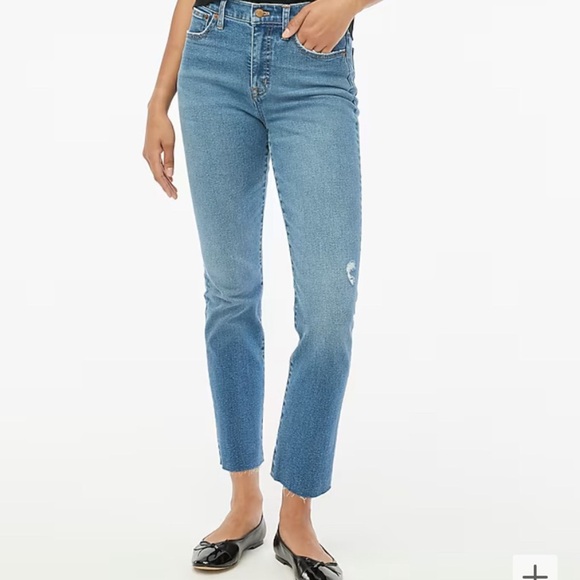 J. Crew All Day Stretch Essential Straight Jeans Size 31 Ankle Cropped NWOT - Picture 1 of 7
